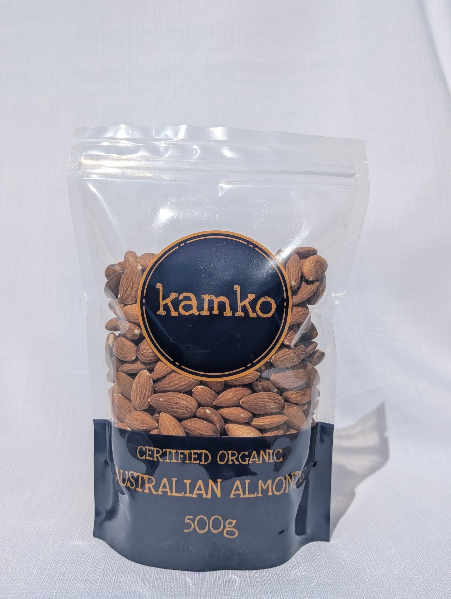 kamko certified organic Australian almonds freshly packed in Western Australia