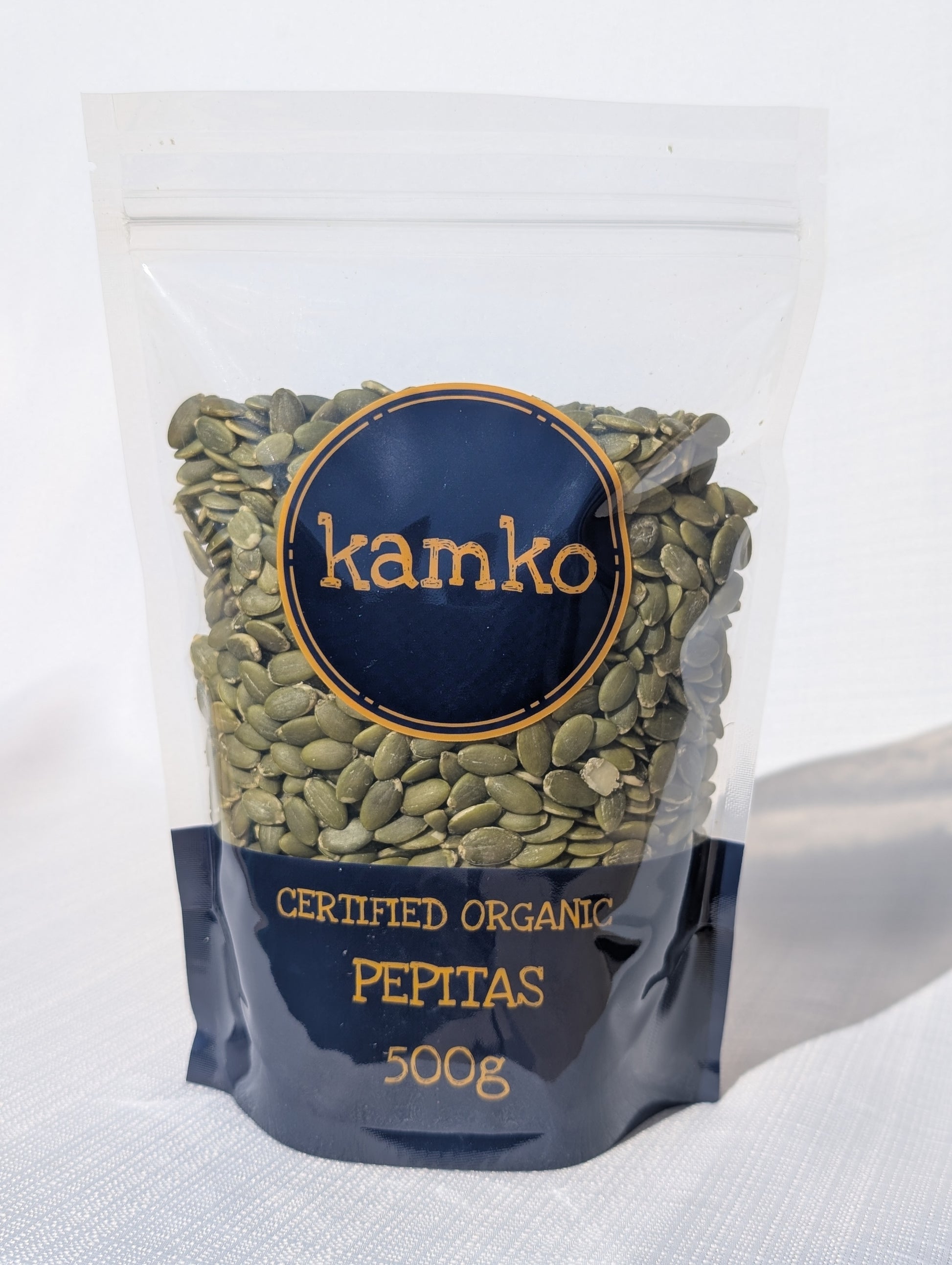 kamko certified organic pepitas freshly packed in Western Australia