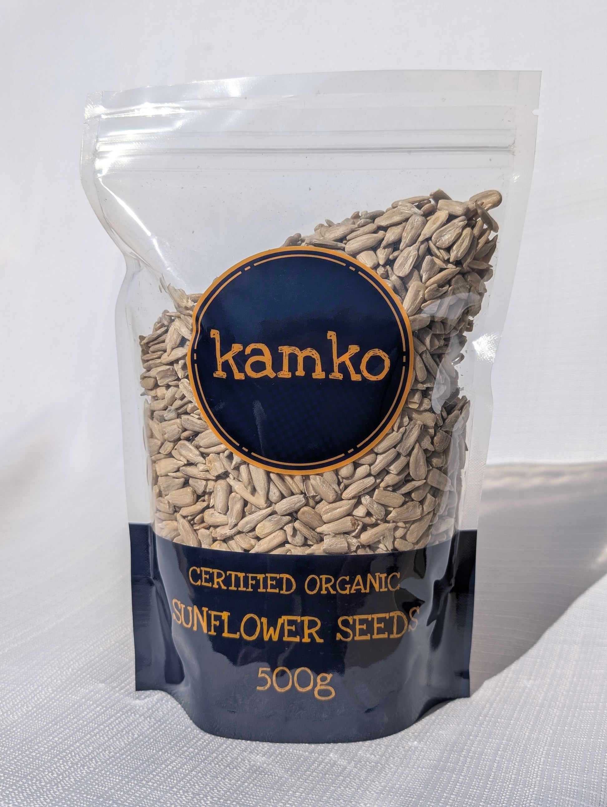 kamko certified organic sunflower seeds freshly packed in Western Australia