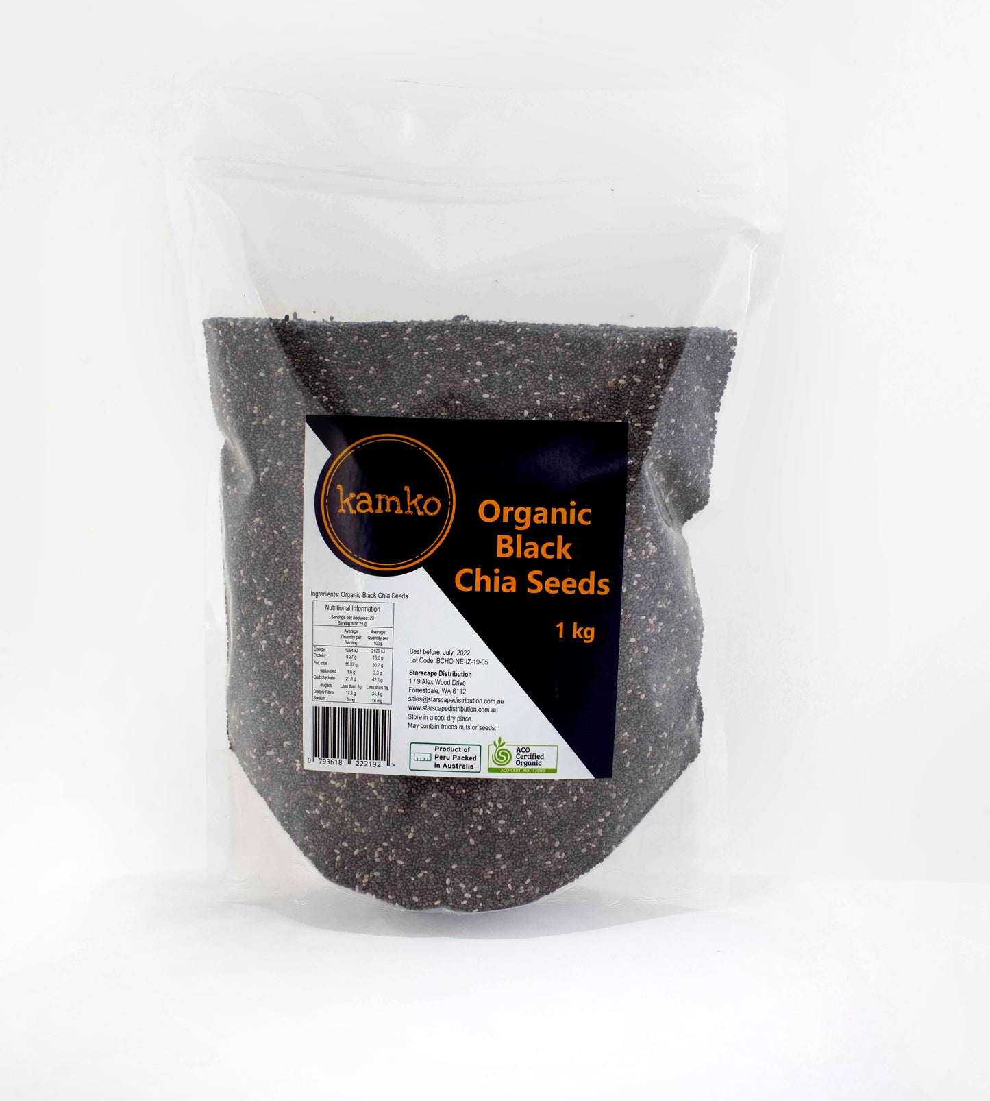kamko organic black chia seeds